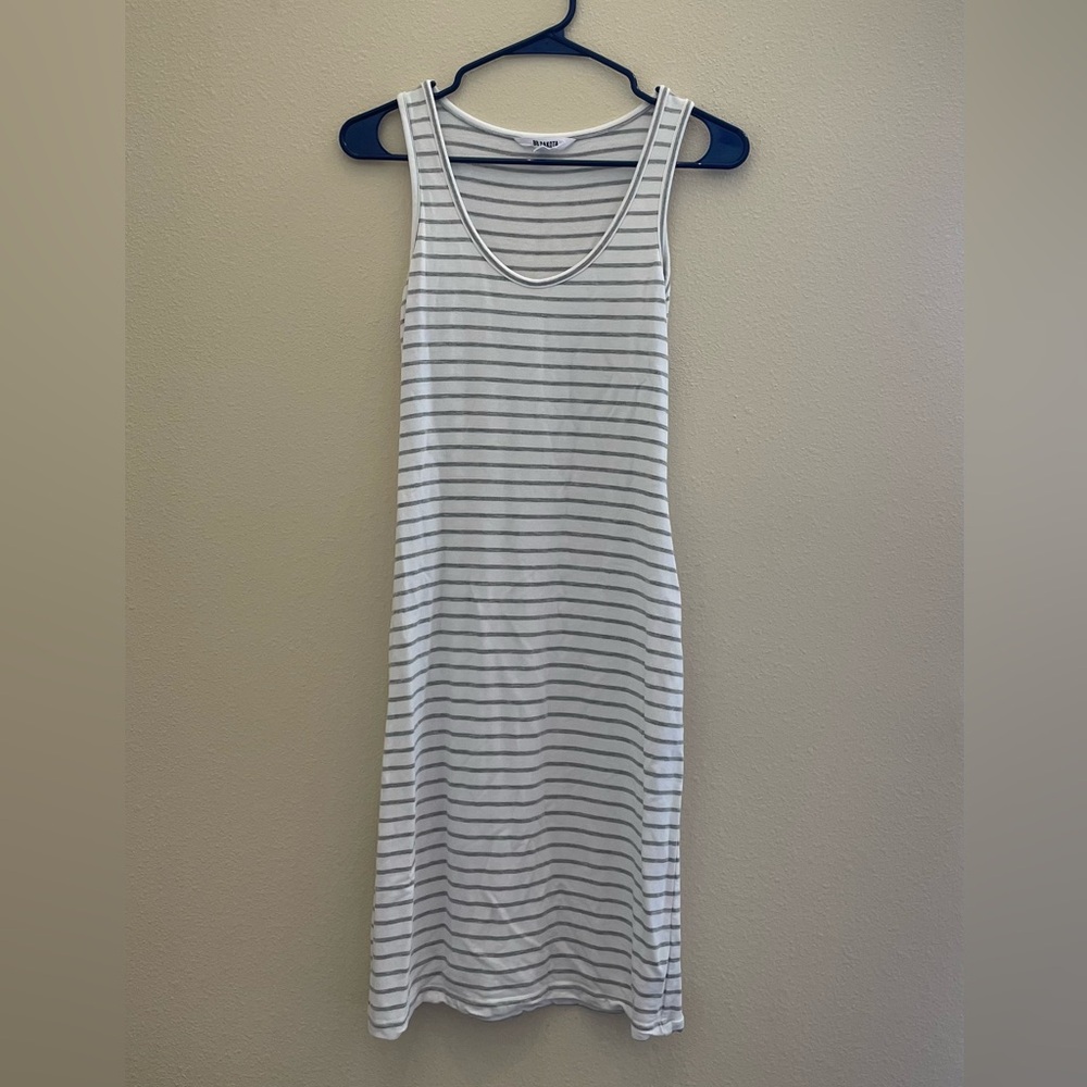 BB Dakota White Striped Knit Dress